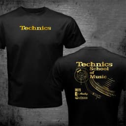 Vintage Deejay Shirt Long Play Tshirt Technics School of Music T Shirt Men Retro DJ Music T-shirt Hot Sale Fashion Top Tee Shirt