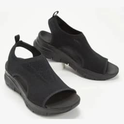 New knitted peep-toe sandals, casual and fashionable sandals, plus-size trainers