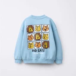 Black Sweatshirt Children Autumn Clothes Long-sleeved Tops Outer Wear New Design Cute Printed Hoodies Toddler Casual Sports Wear