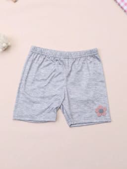 4 Pcs Summer Little Flower-Patterned Straight-Leg Kids Leggings Girls Safety Shorts Leggings for Children Aged 2-12Y Daily Wear