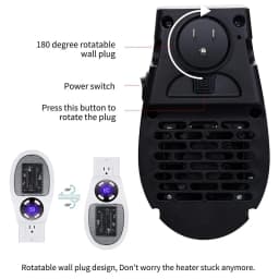 Plug In Portable Electric Heater Mini Radiator Wall Room Heater Remote Control Home Appliance Hand Warmer Machine 500W