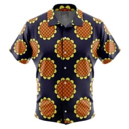 Summer Men's One Piece Hawaiian Shirt Monkey D Luffy Graphic Short Sleeve Casual Anime Kids Clothes Tropical Beach Holiday Tops