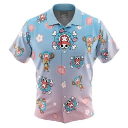 Summer Men's One Piece Hawaiian Shirt Monkey D Luffy Graphic Short Sleeve Casual Anime Kids Clothes Tropical Beach Holiday Tops