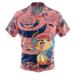 Summer Men's One Piece Hawaiian Shirt Monkey D Luffy Graphic Short Sleeve Casual Anime Kids Clothes Tropical Beach Holiday Tops