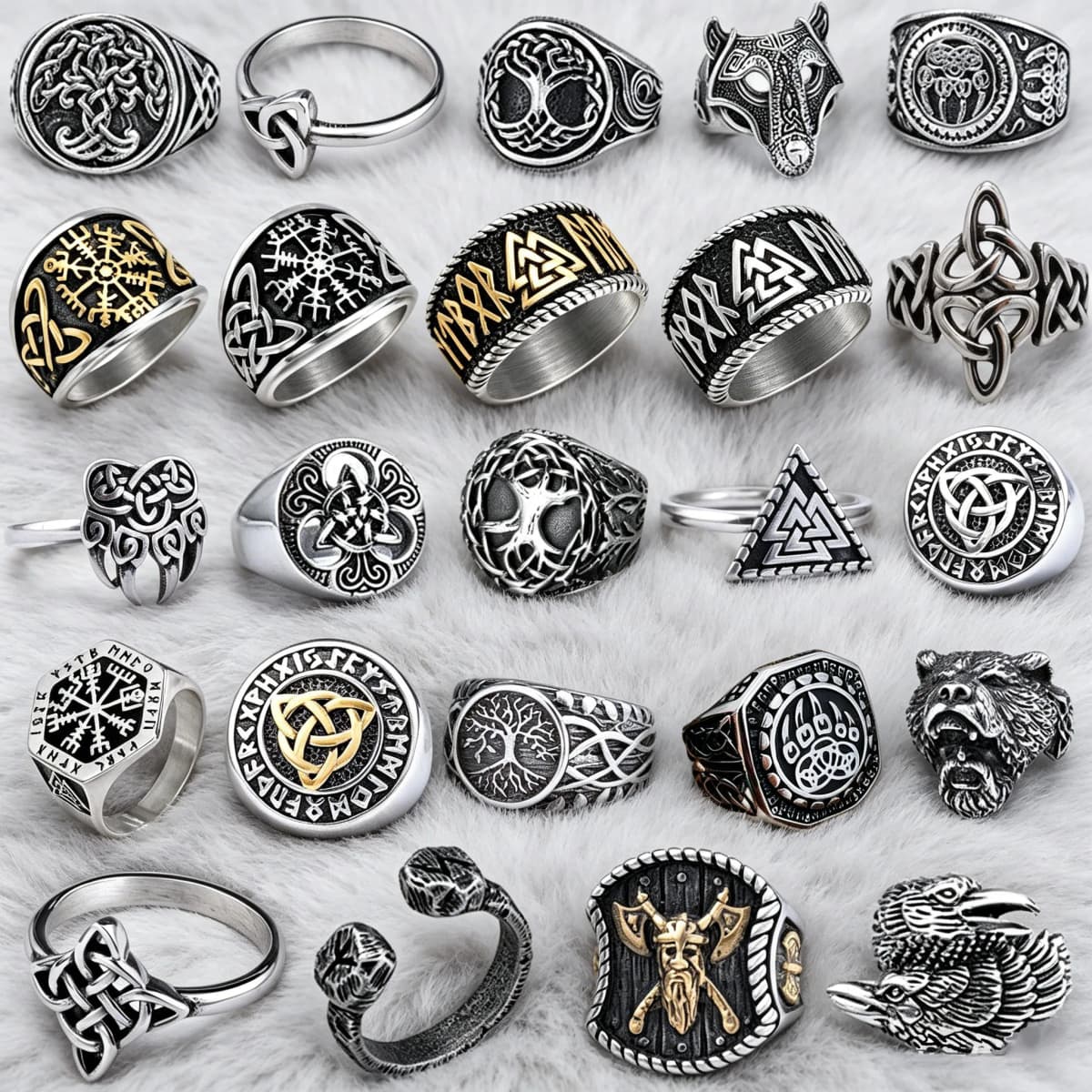 Viking Style Stainless Steel Huge Dragon Ring for Men Male Fashion Jewelry as gift with wooden box
