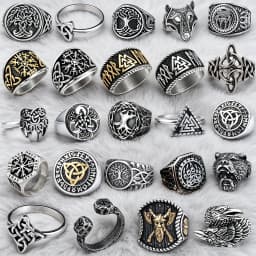 Viking Style Stainless Steel Huge Dragon Ring for Men Male Fashion Jewelry as gift with wooden box