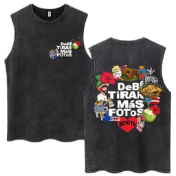 Rapper Washed Tank Tops DTMF Music Album Vintage Hip Hop Sleeveless T Shirt Men Women High Quality 100% Cotton Loose Vests