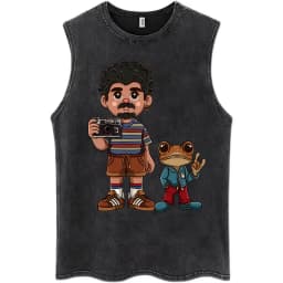 Rapper Washed Tank Tops DTMF Music Album Vintage Hip Hop Sleeveless T Shirt Men Women High Quality 100% Cotton Loose Vests