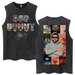 Rapper Washed Tank Tops DTMF Music Album Vintage Hip Hop Sleeveless T Shirt Men Women High Quality 100% Cotton Loose Vests