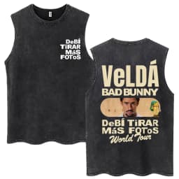 Rapper Washed Tank Tops DTMF Music Album Vintage Hip Hop Sleeveless T Shirt Men Women High Quality 100% Cotton Loose Vests
