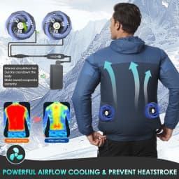1 or 2 Pairs 5V Cooling Fan 3 Gear Adjustment For Special Summer Outdoor Air-Conditioned Vests High Speed Conditioning Cool Fan