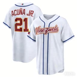 2026 3d Printing Venezuela WBC Home Baseball Jersey Ronald Acuna Jr #21 Jose Altuve #27 Men Kids Sports Baseball Shirts Custom