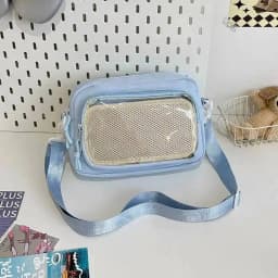 New Cute Mini Ita Shoulder Bag Sweet Girls Transparent Comic Bag Phone Small Crossbody Bag DIY Display Doll Badge Handbag Purses