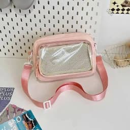 New Cute Mini Ita Shoulder Bag Sweet Girls Transparent Comic Bag Phone Small Crossbody Bag DIY Display Doll Badge Handbag Purses