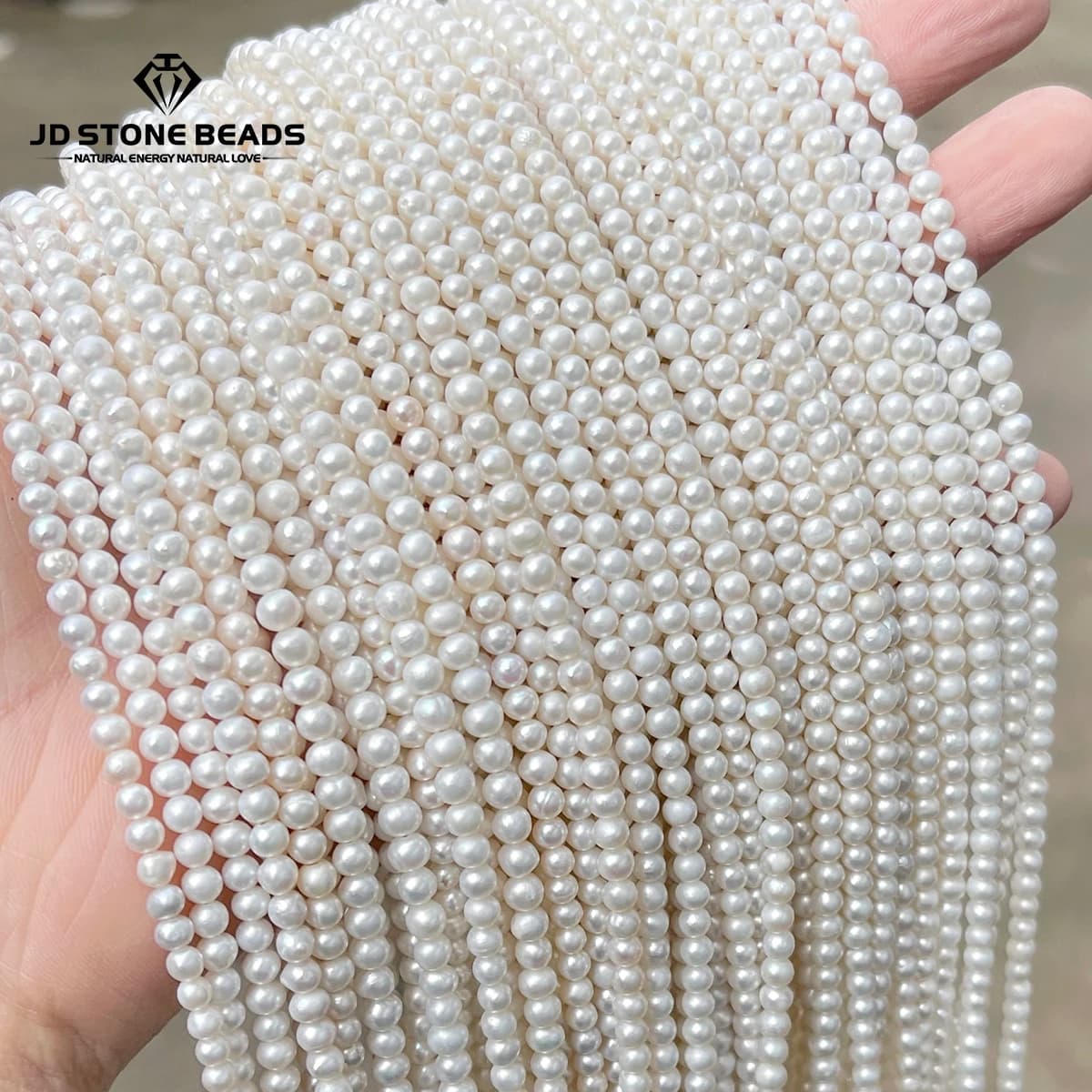 Natural White Freshwater Pearl Loose Beads, High Luster Pearls for DIY Bracelet Necklace Earring Jewelry Making