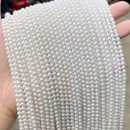 Natural White Freshwater Pearl Loose Beads, High Luster Pearls for DIY Bracelet Necklace Earring Jewelry Making