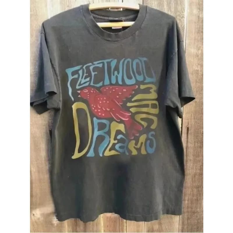 Fleetwood Mac Harajuku Men's T-shirt New Retro Fleetwood Mac US Tour Shirt