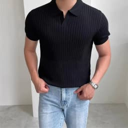 Summer New Men Knitted Shirts Short Sleeve Polo T-Shirts Tops Male Fashion Casual T Shirt Breathable Solid Polo Tee Man Clothing