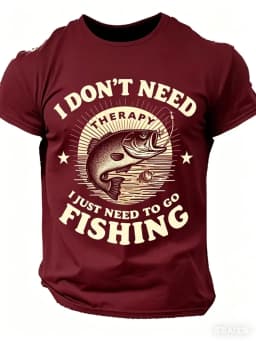 Fashion Men's 3D Letter Printed T-Shirt Outdoor Fishing Sports T Shirt for Men Quick-Drying Round Neck Short Sleeve Tops