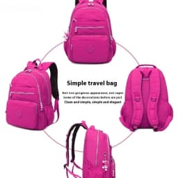 Lightweight Waterproof Nylon Backpack Multi Compartment Casual Daypack Travel Laptop Backpack College School Student Rucksack
