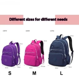 Lightweight Waterproof Nylon Backpack Multi Compartment Casual Daypack Travel Laptop Backpack College School Student Rucksack