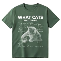 Funny What Cat Really Think T-shirt Physics Quantum Mechanics Print T-shirts Cotton Casual Oversized Short Sleeve T Shirts Tops