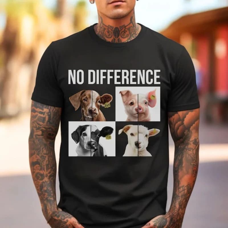 Novelty Vegan Animal Rights Men T Shirt Cotton Tee Women Oversize Loose Summer O-Neck Casual Streetwear Humor Funny Tops