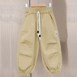 New Summer Chidrens Pants Lightweight Quick-dry Anti-mosquito Jogger Pants for Boys Loose Wide Leg Boys Pants with Pockets