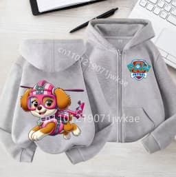 2026 Paw Patrol Kids Zip-up Hoodies Boys Girls Winter Casual Coat Jacket Cartoon Figure Printed Coat Autumn Children Clothing
