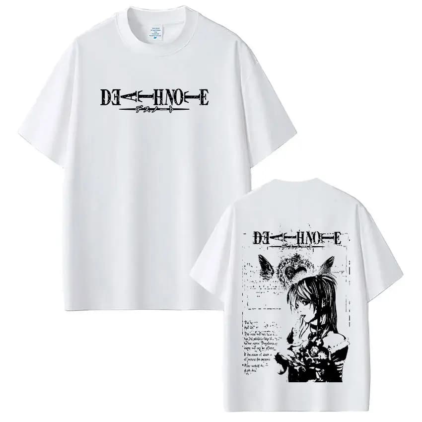 Anime Death Note Misa T Shirts Men Women Clothing High Quality Cotton Tee Shirt Fashion Vintage Short Sleeve T-shirts Streetwear