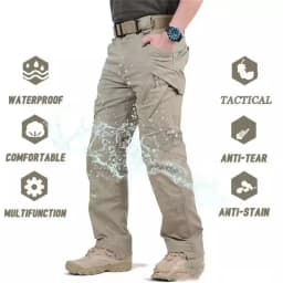 Plus Size Mens Tactical Pants Multiple Pocket Elasticity Military Urban Commuter Tacitcal Trousers Men Waterproof Cargo Pants QC