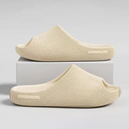 Cloud Cushion Thick Sole Slides for Men, Open-Toe Slippers, Dual-Use for Indoor, Bathroom & Outdoor Wear