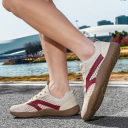 Fashion Mesh Breathable Men Casual Sneakers Minimalist Wide Toe Barefoot Shoes Lightweight Zero Soles Running Walking Footwear