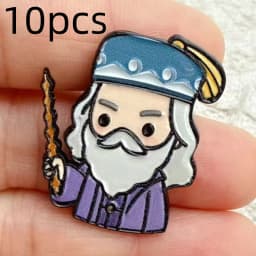 10pcs Anime Brooches Cartoon Enamel Pins for Women Lapel Backpack Badges Fashion Jewelry Accessory Gift