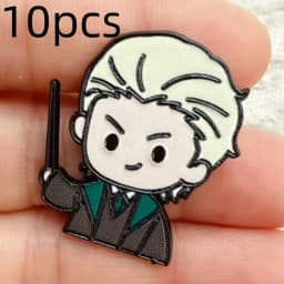 10pcs Anime Brooches Cartoon Enamel Pins for Women Lapel Backpack Badges Fashion Jewelry Accessory Gift