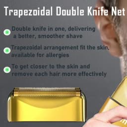 Original Replacement Head For Kemei KM TX10 Double Foil Cutter Blade Net Cover Electric Shaver Accessories Wholesales
