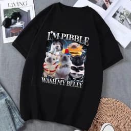 Dogzilla Pomeranian Print T-Shirt Men Women Funny Dog Graphic Tee Casual Short Sleeve Black Streetwear Tops