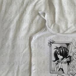 Gothic Camisole Top Emo Girls Printing 2000s Tank Top Grunge Slim Camisole Female Clothes Punk Vintage Crop Tops Y2k Style