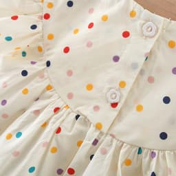 Baby Dress Summer Colorful Polka Dot And Floral Girls' Dress Cute Cotton Beach Kids Dress Baby Girl Clothes