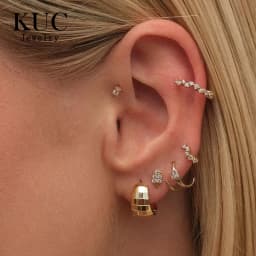 Light Luxury Vintage 925 Sterling Silver Fashion Fine Jewelry Minimalist Chunky Wide Dome Hoop Earrings for Girls