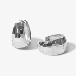 Light Luxury Vintage 925 Sterling Silver Fashion Fine Jewelry Minimalist Chunky Wide Dome Hoop Earrings for Girls