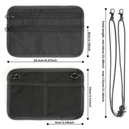 Travel RFID Wallet Passport Organizer, Lightweight Coin Purse With Adjustable Shoulder Strap For Credit Card, Cash, Cell Phone
