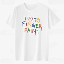 I Love To Finger Paint I'm Paint Matching Graphic T Shirts Funny Wife Girlfriend T-shirt Casual Women Clothes