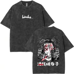 Washed Vintage Anime My Hero Academia Bakugou Katsuki Merch T Shirts Men Women Manga Casual Retro T-shirts Cosplay Streetwear