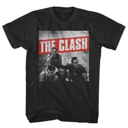 Streetwear Y2k The Clash Band T-shirt London Calling Guitarist's Guitar Case Rock Band Street Hip Hop Short-sleeved T-shirt