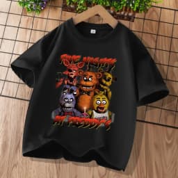 New Five Nights At Freddys Kids T-shirts FNAF Cartoon Graphic T-shirt Children Casual Sports Tops Short Sleeves Kids Clothing