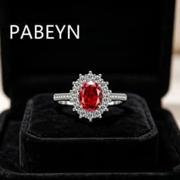 925 Sterling Silver Fashion Light Luxury Ice Flower Cut Pigeon Egg Sunflower Crystal Zircon Ring Women's Jewelry Gift