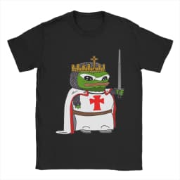 Pepe Knight's Templar Apu T Shirts Men 100% Cotton Humor T-Shirt O Neck Tees Short Sleeve Tops Gift Idea