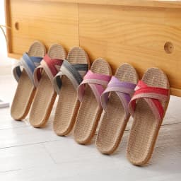 Hemp Home Women's Slippers Flats Open-Toe Designer Summer Woman Shoes Casual Indoor Slides Non-Slip Soft Sole Unisex Breathable
