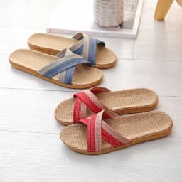 Hemp Home Women's Slippers Flats Open-Toe Designer Summer Woman Shoes Casual Indoor Slides Non-Slip Soft Sole Unisex Breathable